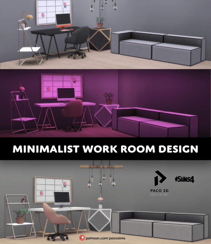 Minimalist Work Room Design