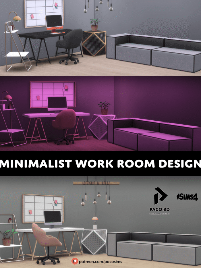 Minimalist Work Room Design