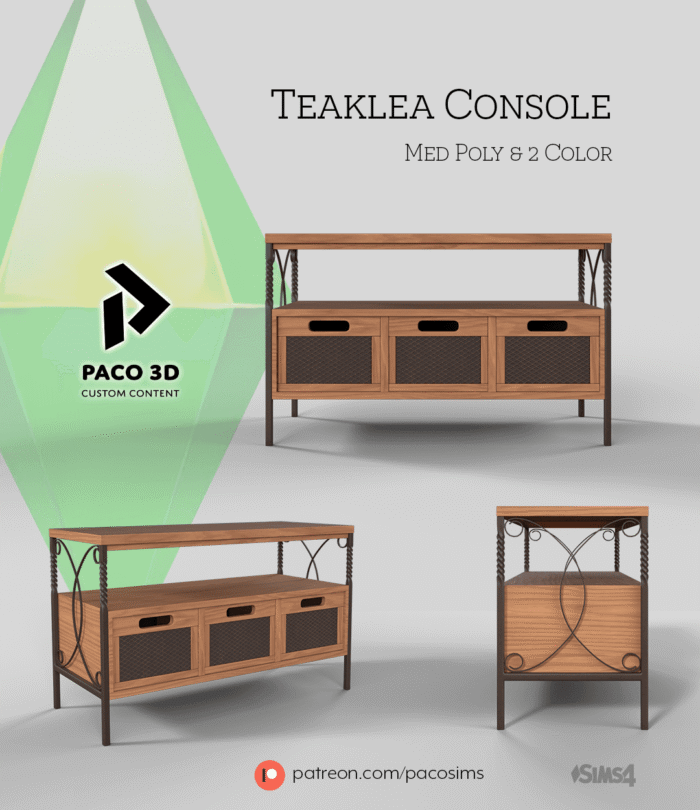 Teaklea Console & Atelier Dresser