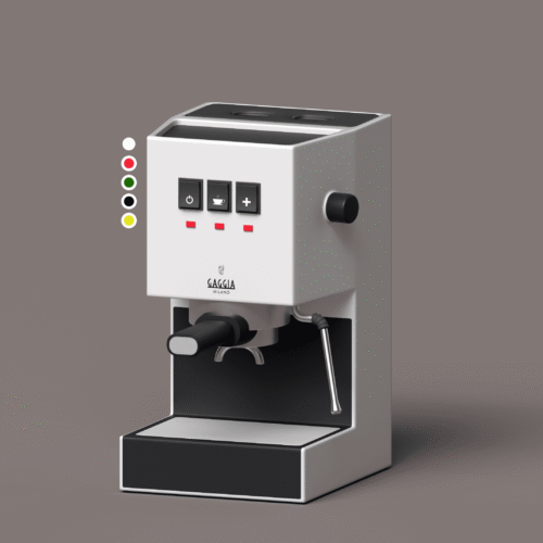 Ecru Kitchen Cabinets & Gaggia Classic Coffee Maker ( decor )