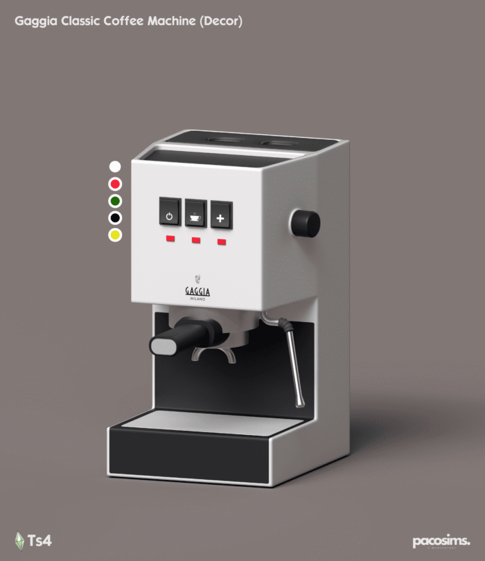 Ecru Kitchen Cabinets & Gaggia Classic Coffee Maker ( decor )