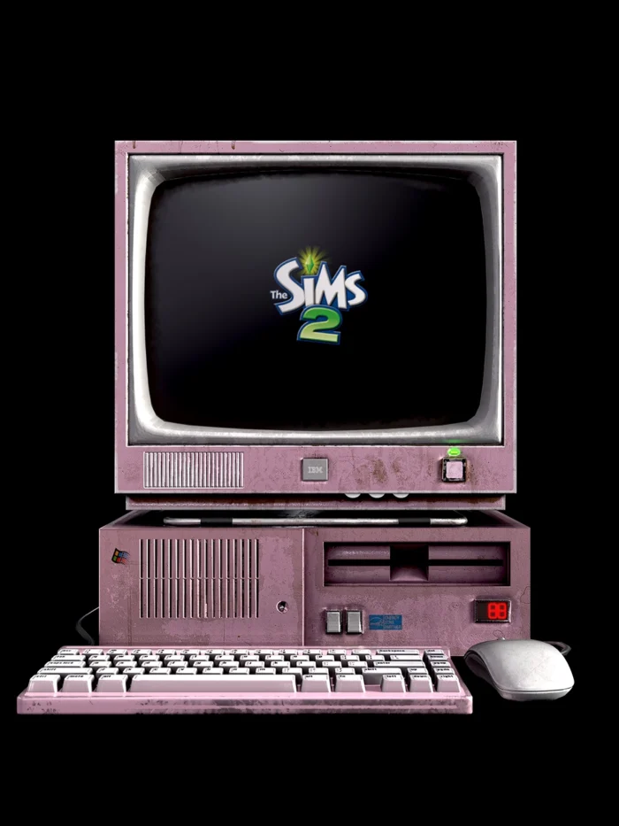 Old Desktop - Low Poly & Functional