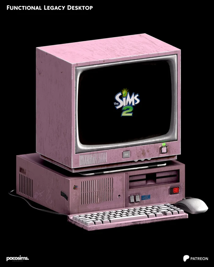 Old Desktop - Low Poly & Functional