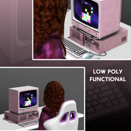 Old Desktop - Low Poly & Functional