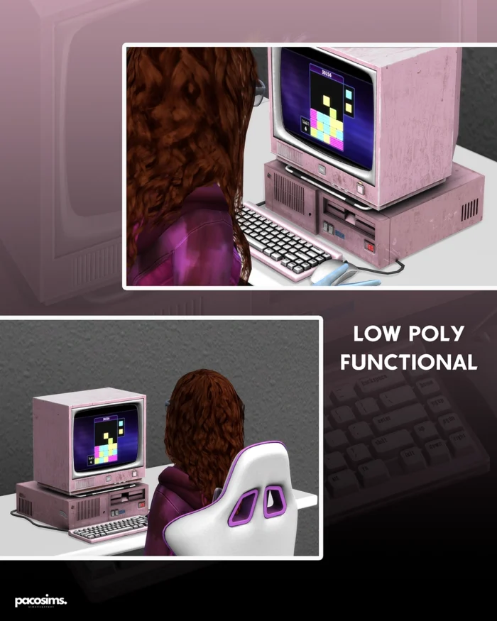 Old Desktop - Low Poly & Functional