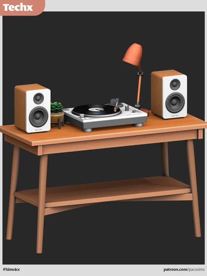 🎧 TECHX – Animated Vinyl Set