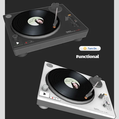 🎧 TECHX – Animated Vinyl Set