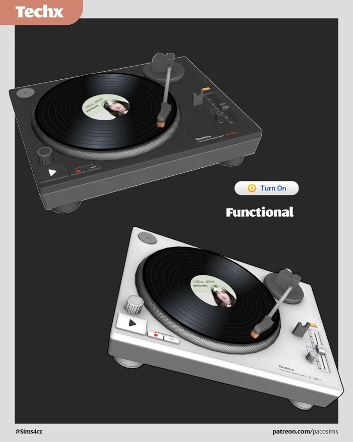 🎧 TECHX – Animated Vinyl Set