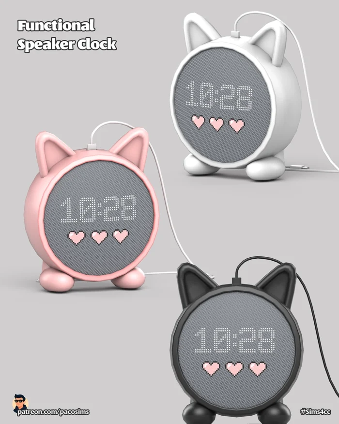 Mini Desk Clock (Stereo Functional)